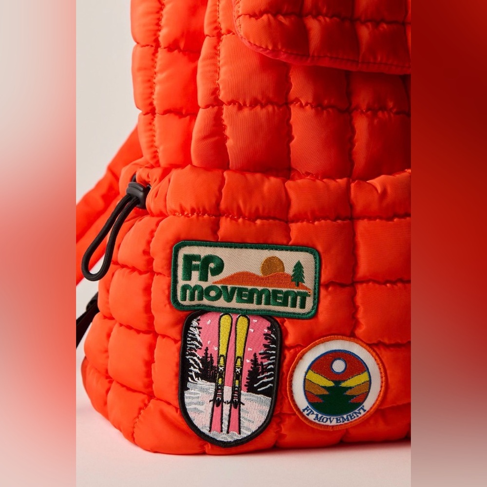 Free People movement quilted hiker patch backpack fire starter $128 - Picture 3 of 5